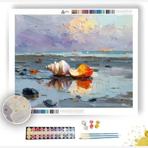 SHELL ON WET STONES - Paint by Numbers Full Kit