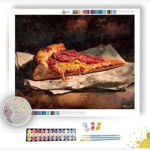 PIZZA SLICE ON NAPKIN - Paint by Numbers Full Kit