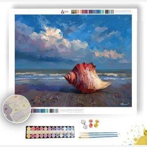 SHELL UNDER CLOUDY SKY - Paint by Numbers Full Kit