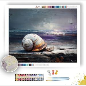 SHELL ON DRIFTWOOD PLANK - Paint by Numbers Full Kit