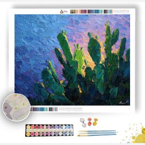 CACTUS IN MORNING LIGHT - Paint by Numbers Full Kit