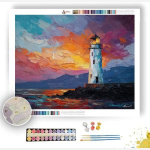 ROMAN HARBOR LIGHTHOUSE - Paint by Numbers Full Kit