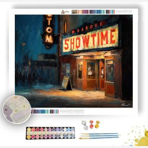 MARQUEE SHOWTIME BOARD AT FIRST LIGHT - Paint by Numbers Full Kit