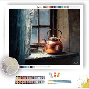 COPPER KETTLE WINDOW - Paint by Numbers Full Kit