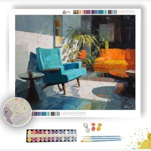GARDEN MIDCENTURY WATERLINE - Paint by Numbers Full Kit