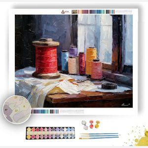 WINDOW-LIT VIGNETTE RIVER - Paint by Numbers Full Kit