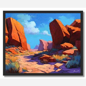 WATER SANDSTONE - FRAMED