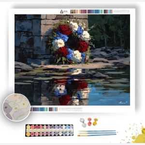 RIVER WREATH VIEW - Paint by Numbers Full Kit