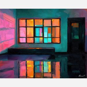 80s, an 80s-inspired scene featuring synth room glow, a retro neon environment, synth room glow, neon pink and teal with cobalt shadows, neon and nostalgic, foreground subject, impasto texture, textured strokes, atmospheric depth, oil painting, palette knife texture, impasto oil, thick paint, bold brushwork, soft glow, color contrast, layered depth, foreground focus, background gradient