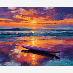 PURPLE SURFBOARD DAWN