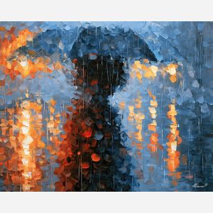rainy profile, side erased, rainy profile art, thick brush strokes, hidden face art, silhouette painting, contour figure art, faceless figure, expressive wall art, textured oil painting