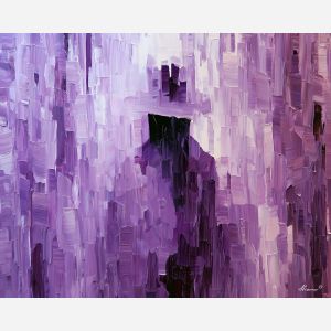 violet curtain, blurred paint, violet curtain art, faceless figure, expressive wall art, textured oil painting, afremov inspired, minimal detail art, mysterious figure, shadow figure art