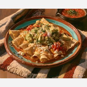 enchiladas potosinas painting, San Luis Potosi food art, Mexican state cuisine, oil painting, regional food decor, Mexican culinary heritage, kitchen wall art, cultural still life, restaurant decor, state painting