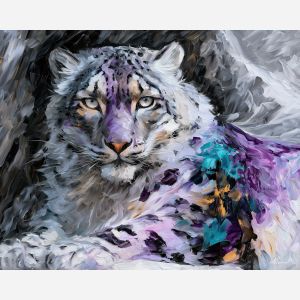 VIOLET SNOW LEOPARD BW