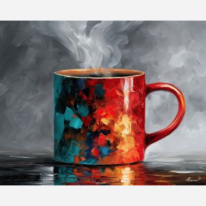 CRIMSON COFFEE MUG BW