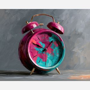 MAGENTA ALARM CLOCK BW