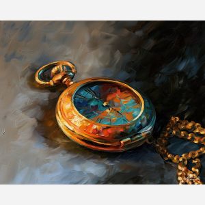 AMBER POCKET WATCH BW