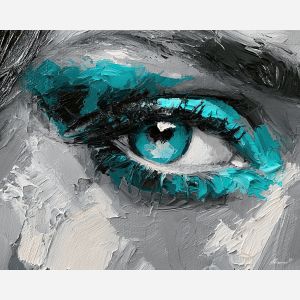 TURQUOISE HALO EYE BW