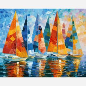 needlepoint harbor, rings frostorbit, needlepoint harbor rings frostorbit art, textured wall art, minimal detail art, afremov inspired, stitched landscape, cozy wall decor, soft color art, fiber landscape art