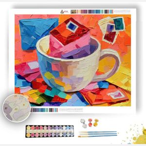 PAPER TEACUP IN CANDYSKY - Paint by Numbers Full Kit