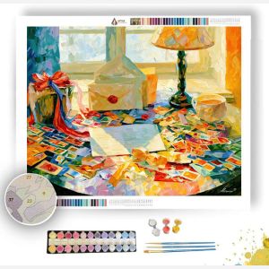 TRAVELNOTE DESK MINTMORNING - Paint by Numbers Full Kit