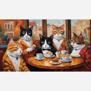 CATS AT THE CAFE