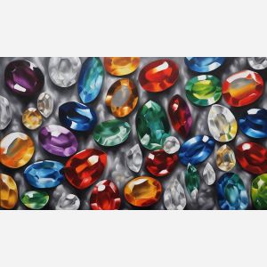 CHROMATIC GEMS ON A GRAYSCALE CANVAS