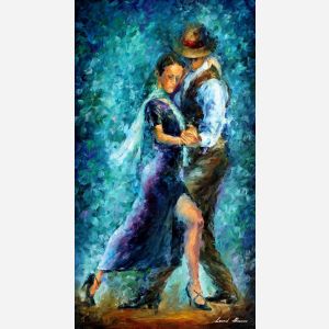 Contemporary art, contemporary artists, blue tango
