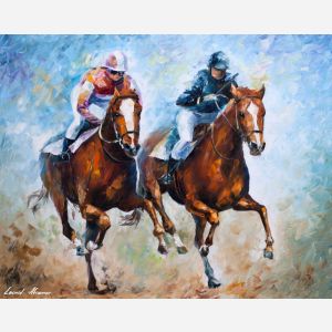 pinturas caballos al oleo sobre lienzo