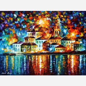 COLORFUL NIGHT HARBOR