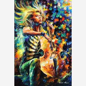 Leonid Afremov, oil on canvas, palette knife, buy original paintings, art, famous artist, biography, official page, online gallery, large artwork, impressionism, music, LOUIS ARMSTRONG