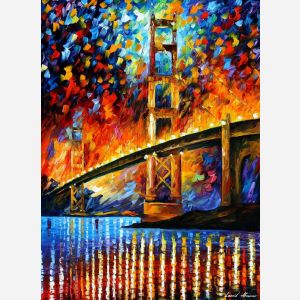 Leonid Afremov, oil on canvas, palette knife, buy original paintings, art,  famous artist, biography, official page, online gallery, scape,  outdoors, autumn, town, park, scape, leaf, fall, european cities,  city, night, streets, rain, usa
