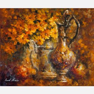 palette knife oil painting lost in time stil life