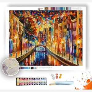 AMSTERDAM NIGHT CANAL - Paint by Numbers Full Kit