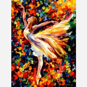 the beauty of oil painting, dance painting, beauty painting