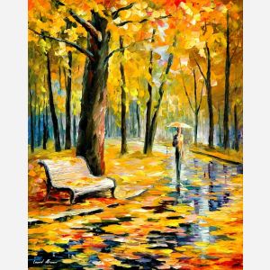 FALL RAIN IN PARK