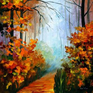 Leonid Afremov, oil on canvas, palette knife, buy original paintings, art, famous artist, biography, official page, online gallery, large artwork, impressionism, landscape, park, walk,
