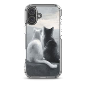 CALM EMBRACE B&W - iPhone 16 Plus Clear case for iPhone®
