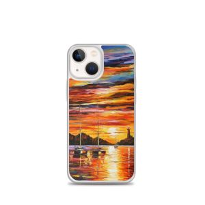 BY THE ENTRANCE TO THE HARBOR - iPhone 13 mini phone case