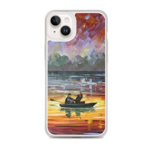 NIGHT LAKE FISHING - iPhone 14 Plus phone case