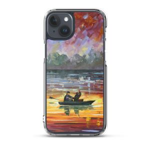 NIGHT LAKE FISHING - iPhone 15 Plus phone case