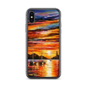 BY THE ENTRANCE TO THE HARBOR - iPhone XS phone case