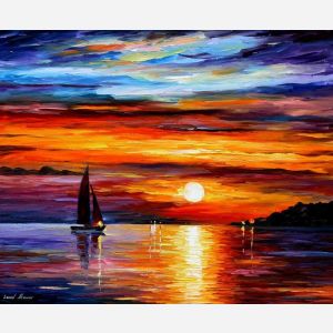 sunset painting, sunset canvas, sunset artwork, famous sunset painting