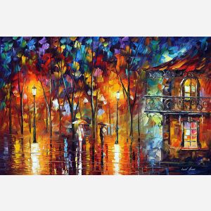 pinturas de noches lluviosas