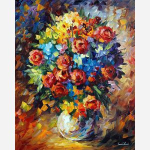 Floral oil paintings