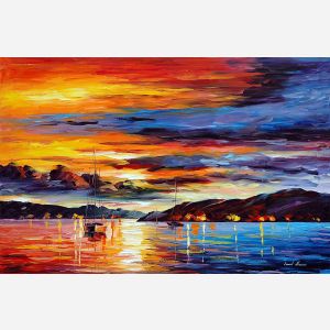 pink sunset painting, sunset oil painting on canvas, pink oil painting, pink oil paintings