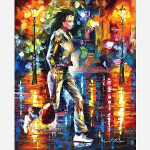 Leonid Afremov, oil on canvas, palette knife, buy original paintings, art, famous artist, biography, official page, online gallery, figures, forest, autumn, couple, umbrella, park, landscape, leaf, fall, walking, people, city, night, streets, rain, trees