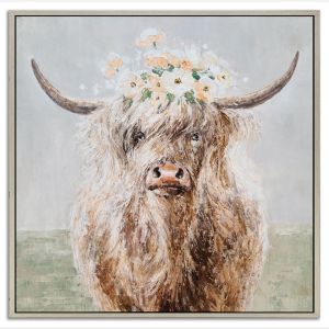 Cow with wreath