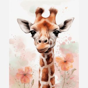 Pastel Giraffe Playtime