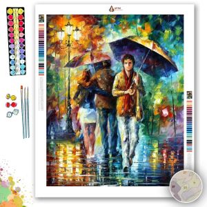 PEOPLE UNDER THE RAIN - Paint By Numbers Full Kit